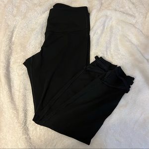 Old Navy Active high waisted leggings black - strappy ankle detail